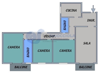 Foto Appartamento in VIA CIPRIANI, Bologna Saffi di 138 m² con 5 locali
