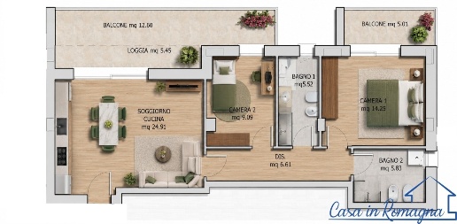 Foto Appartamento in Via Boheme, Rimini Padulli di 97 m² con 3 locali