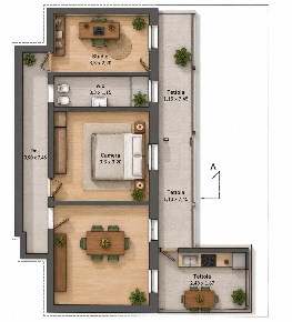 Foto Appartamento a Viareggio Centro di 41 m² con 3 locali in vendita