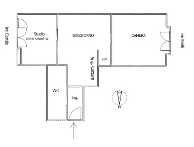 Foto Appartamento in Via Anelli 1, Milano Quadronno - Crocetta di 55 m²