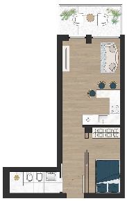 Foto Appartamento a Bolzano Europa - Novacella di 37 m² con 1 locali