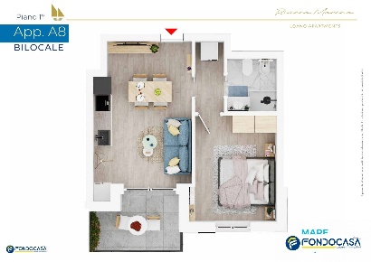 Foto Appartamento in Via Aurelia 23, Loano Centro di 45 m² con 2 locali