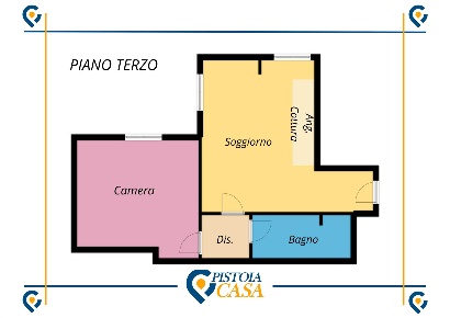 Foto Appartamento a Pistoia Centro Storico di 45 m² con 2 locali in vendita