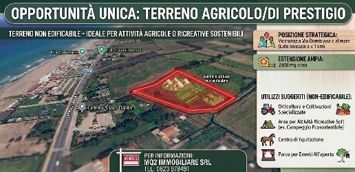 Foto Terreno agricolo in Via Domiziana, Mondragone di 2800 m² in vendita
