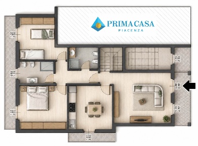 Foto Appartamento a Carpaneto Piacentino Centro di 122 m² con 3 locali