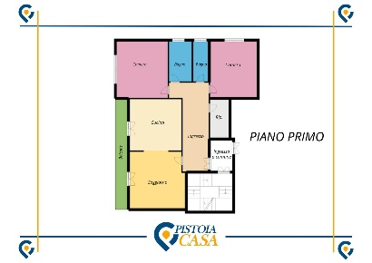 Foto Appartamento a Pistoia Sant'Agostino di 115 m² con 4 locali in vendita