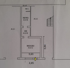 Foto Negozio in Via San Mamolo ad.ze Via Toscanini, Bologna di 24 m²