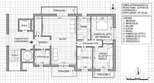 Foto Appartamento in Via Domenico Millelire, Roma Cipro di 101 m²